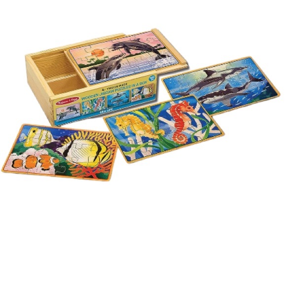 Melissa & Doug Sea Life Wooden Puzzle in a box - Picture 4 of 5